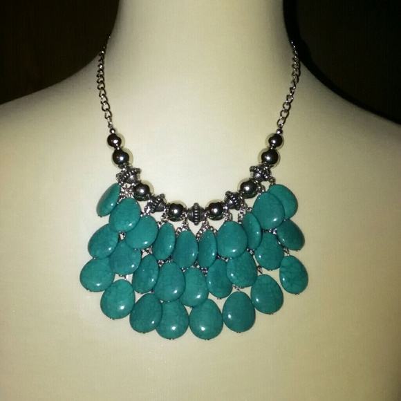 Turquoise silver necklace - Picture 1 of 2